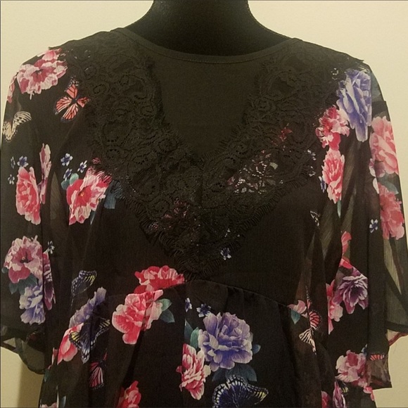 Torrid NWT Breathable Floral chiffon Lace Size 2X - Picture 7 of 12